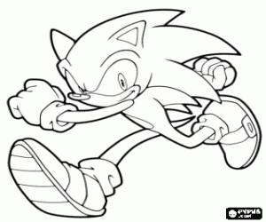 Colorear Sonic, mascota de Sega, 