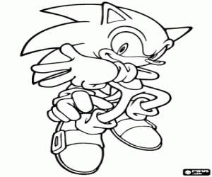 Colorear Sonic, un héroe de los videojuegos