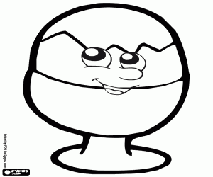 Colorear Sonriente huevo pasado por agua