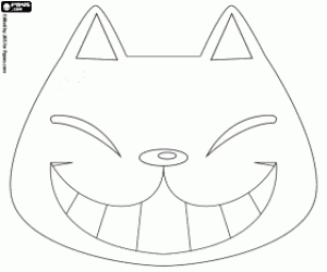 Colorear La sonrisa del gato de Cheshire