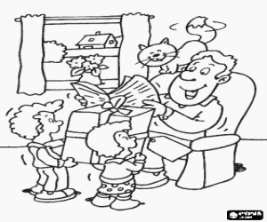 Colorear Una sorpresa para papá