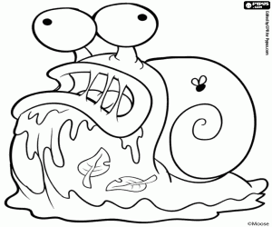 Colorear Sour Snail,caracol de Trash Pack
