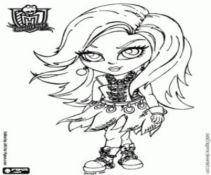 Colorear Spectra Vondergeist,Baby MonsterHigh