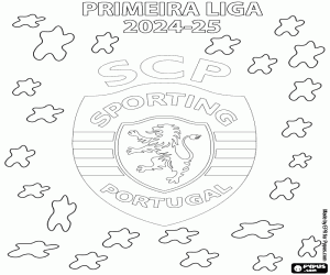 Colorear Sporting CP, campeòn 2024-2025