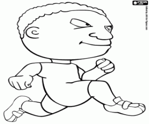 Colorear El sprint de un atleta