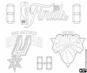 Colorear Spurs - Knicks, finales NBA 2026