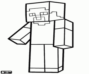 Colorear Steve, el personaje de Minecraft