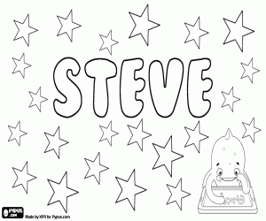 Colorear Steve, variante de Steven