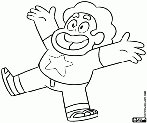 Colorear Steven Universe,niño protagonista