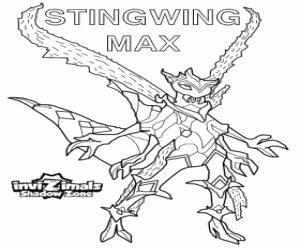 Colorear Stingwing Max, Invizimals LOD