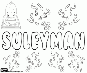 Colorear Suleyman, nombre masculino