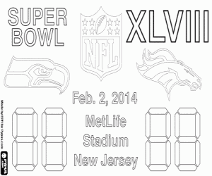 Colorear Super Bowl 2014, Nueva Jersey