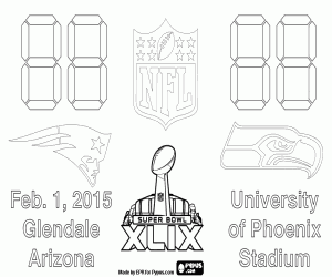 Colorear Super Bowl 2015, Arizona