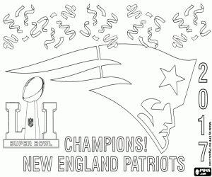 Colorear Super Bowl New England Patriots
