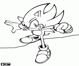 Colorear Super Sonic,transformación Sonic
