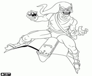 Colorear El super villano Duende Verde