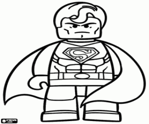 Colorear Superman, personaje de Lego