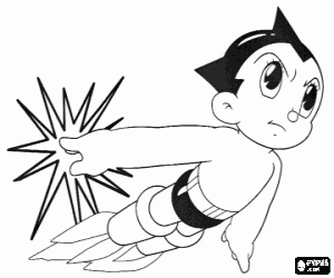 Colorear Los superpoderes de Astro Boy