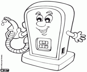 Colorear Un surtidor de gasolina