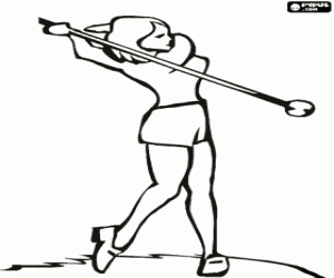 Colorear El swing del jugador de golf
