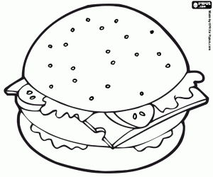 Colorear Sándwich de hamburguesa