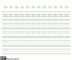 Colorear La sílaba CI para escribir