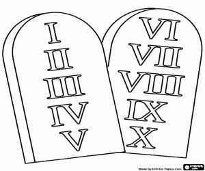 Colorear Las tablas de la ley