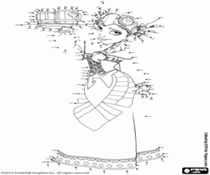 Colorear Talia, dibujo de punto a punto