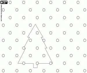 Colorear Tarjeta de Navidad,abeto y nieve