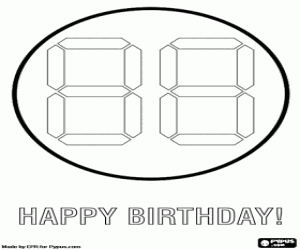 Colorear Tarjeta digital para cumpleaños