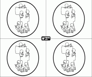 Colorear Tarjetas fiesta de siete años