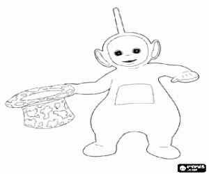 Colorear Teletubbie Dipsy con el sombrero