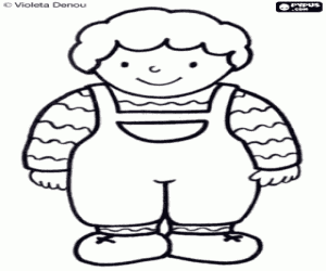 Colorear Teo, personaje de Violeta Denou