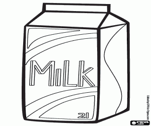 Colorear Un tetrabrick de leche