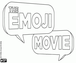 Colorear The Emoji Movie, el logo original