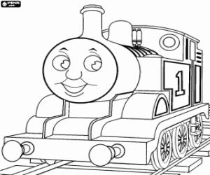 Colorear Thomas, la locomotora de vapor
