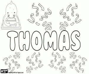 Colorear Thomas, nombre en muchas lenguas