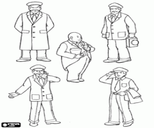 Colorear Thomas y amigos,personajes humanos