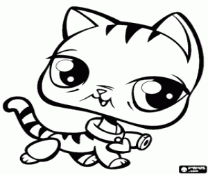 Colorear Un tigre gato, Littlest Pet Shop