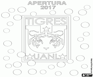 Colorear Tigres, campeón Apertura 2017