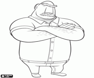 Colorear Tim Lockwood, el padre de Flint