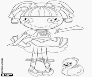 Colorear TippyTumbelina,cisne, Lalaloopsy