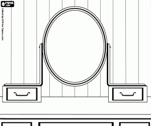 Colorear Tocador con espejo