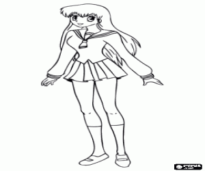 Colorear Tohru, protagonista FruitsBasket