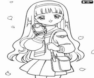 Colorear Tomoyo, la mejor amiga de Sakura
