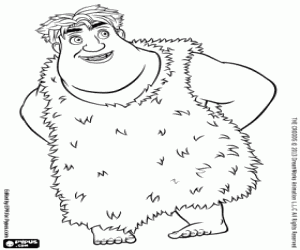 Colorear Tonk, hijo mayor de los Croods