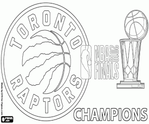 Colorear Toronto Raptors,campeón NBA 2019
