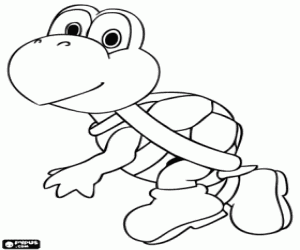 Colorear Una tortuga Koopa Troopa
