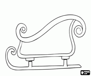 Colorear Trineo para obsequios de Navidad