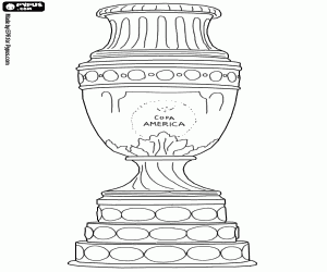 Colorear El trofeo de la Copa América